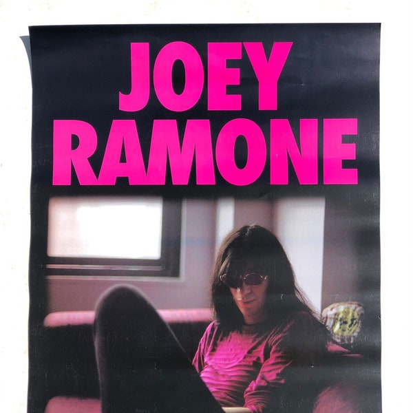 JOEY RAMONE - 2002 "Don't Worry" 2-sided POSTER Punk Rock Ramones (with Damned, Mötorhead, Iggy Pop quotes) imperfect