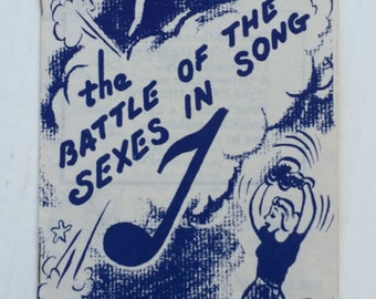 1940 BATTLE of the SEXES in song SONGBOOK vintage comedy singalong book
