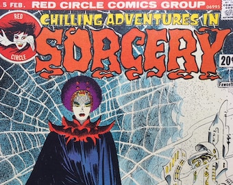 1974 CHILLING ADVENTURES in SORCERY #5 Comic Book - Red Circle Comics Horror Supernatural Occult