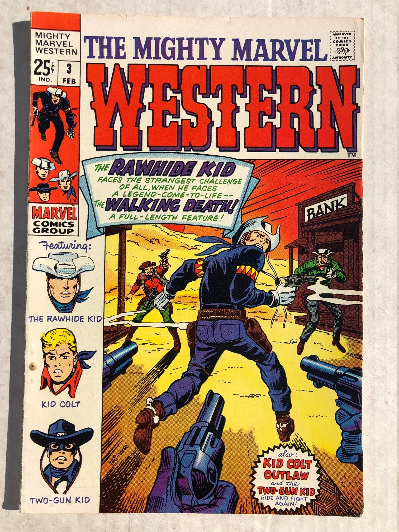 1968 MARVEL WESTERN Comic Book Rawhide Kid Two-gun Kid Kid Colt