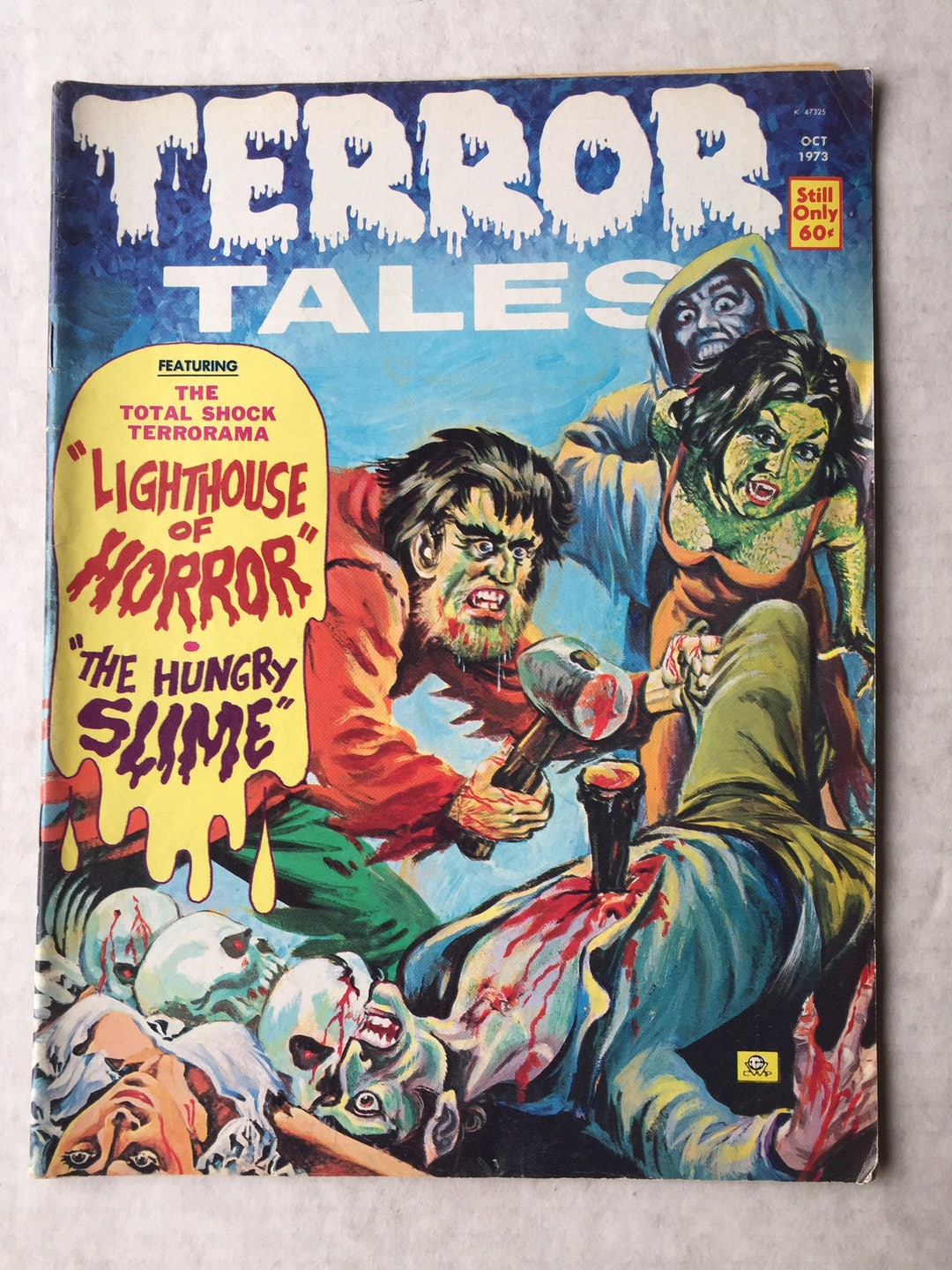 TERROR TALES 1973 Horror Comic Magazine Book Eerie Gore Vampires