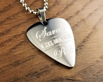 personalized guitar pick etsy