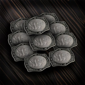 10 Cowboy Belt Buckles, Personalized Texas Design Nickle Belt Buckle, Men&#39;s Belt Accessories, Custom Belt Buckle Engraved for Free