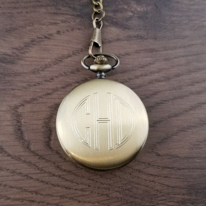 Personalized Pocket Watch Engraved for Free Custom Bronze Old Etsy