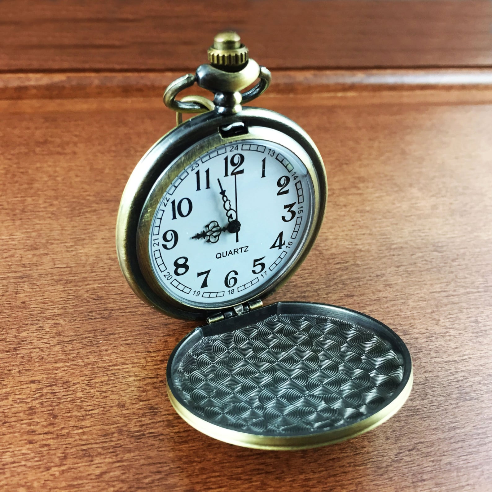 Personalized Pocket Watch Engraved for Free Custom Bronze Old Etsy