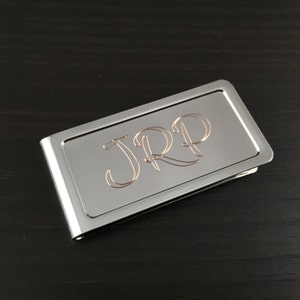 Stainless Steel Engraved Money Clip, Custom Money Holder, Monogrammed Clip, Personalized Gift