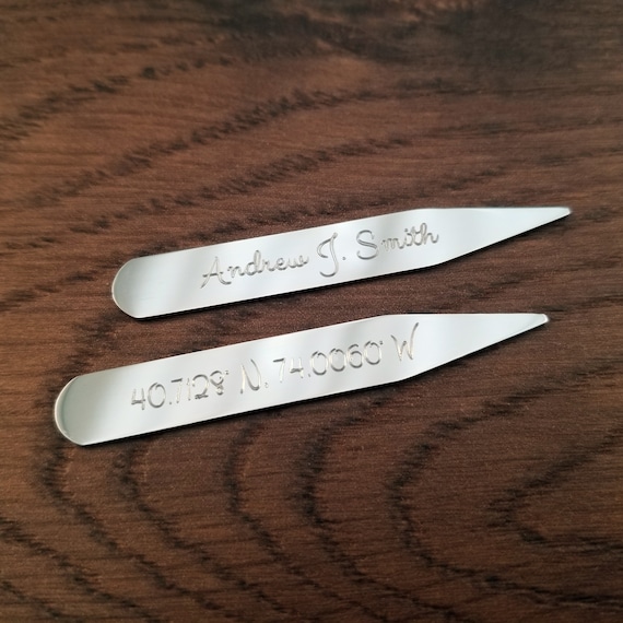 Personalized Collar Stays Stainless 