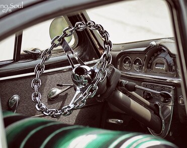 Lowrider bike chain steering wheel sale