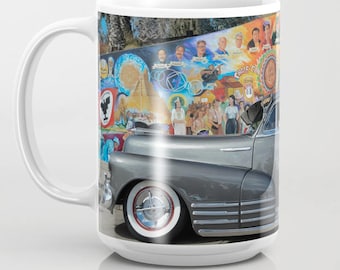 Fleetline en Aztlan photo Mug 1948 Chevrolet Fleetline, Lowrider, Chicano Art, Chicano Park Chicano Soul, Classic Car photography