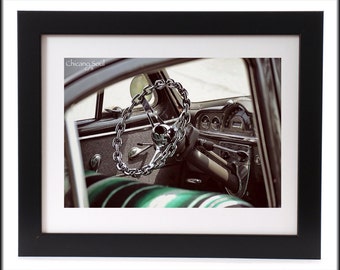 チェーンステアリング　70s lowrider chicano 8インチ ORIGINAL LOWRIDER CHAIN STEERING WHEEL IN CHROME, GOLD, OR