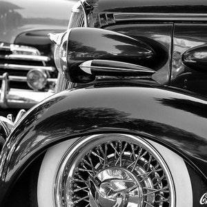 Blvd Vets Black and White photo of a 1937 Chevrolet Master Deluxe 1948 Chevy Fleetline, Los Angeles, Chevy Bombs, Classic Cars, Lowriders