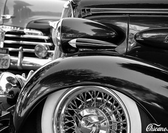 Blvd Vets Black and White photo of a 1937 Chevrolet Master Deluxe 1948 Chevy Fleetline, Los Angeles, Chevy Bombs, Classic Cars, Lowriders