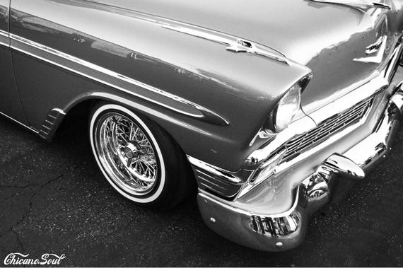 1956 Chevy Bel Air Corner Tru Spoke Chicano Soul Photography Lowrider