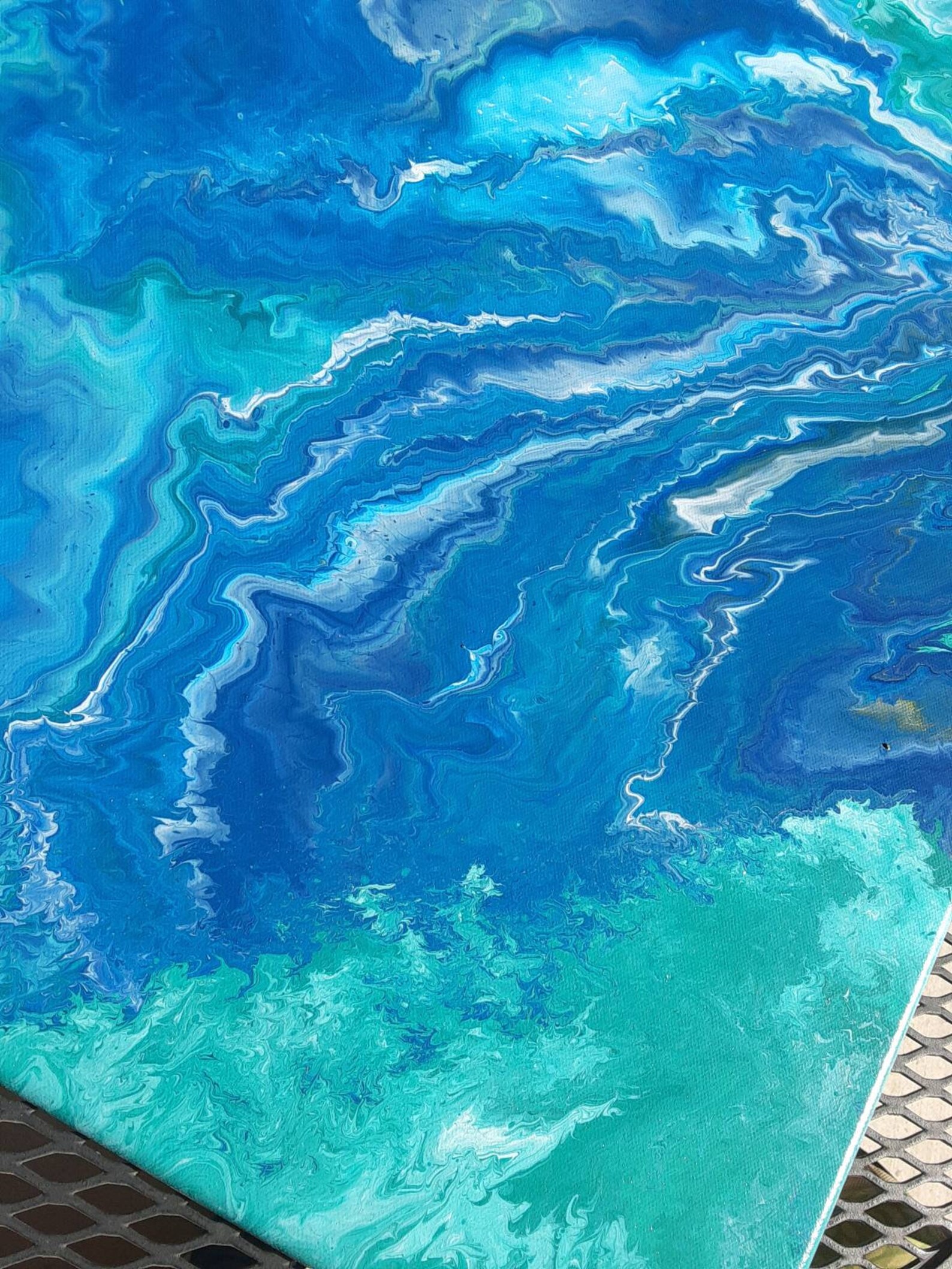 Abstract Blue Wall Art, Contemporary Wall Decor, Canvas Art, Movement