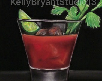 Bloody Mary, Giclee print from my original pastel painting