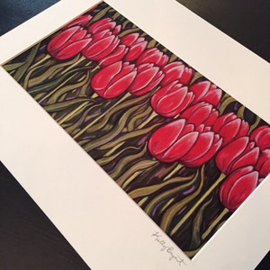 Tulips, Giclee print of original pastel painting image 2