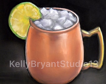 Moscow Mule, giclee print from original pastel painting