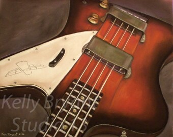 Thunderbird Bass Guitar Cross Stitch Pattern