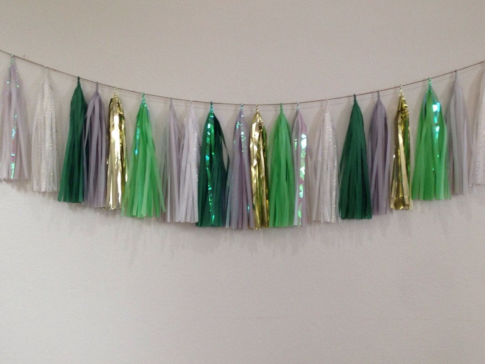 Tassel Garland or Giant Balloon With Tassel Green Turquoise Etsy