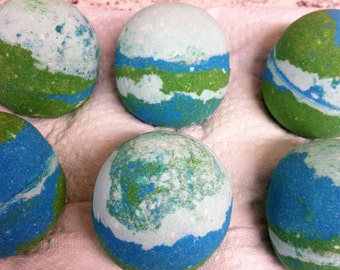 Earth Bath Bomb | Spinning Bath Bomb | Unique Bath Bombs | Earth Day Gift