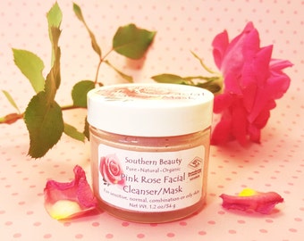 Pink Rose Facial Wash | Pink Clay Facial Wash | Natural Face Wash