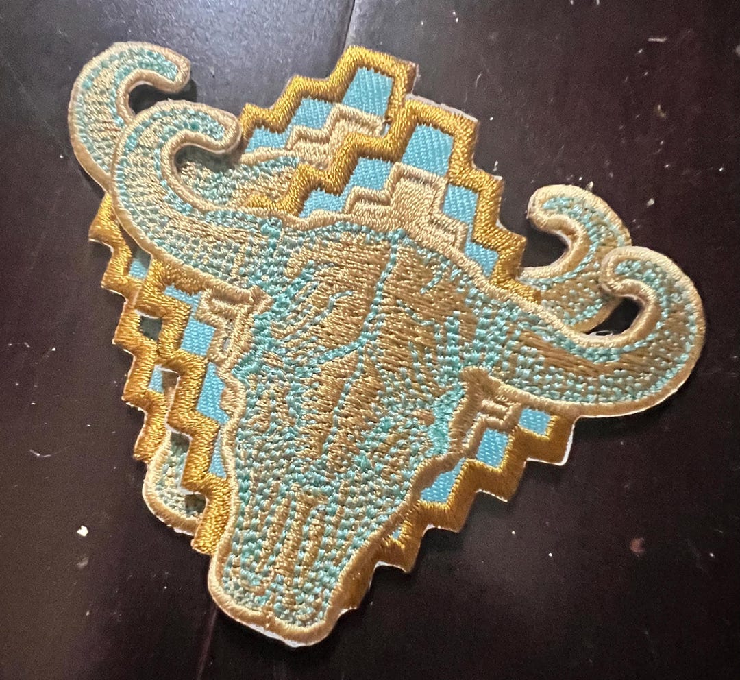 Steed Patch Cow Head Iron on Patch, Steer Head - Etsy