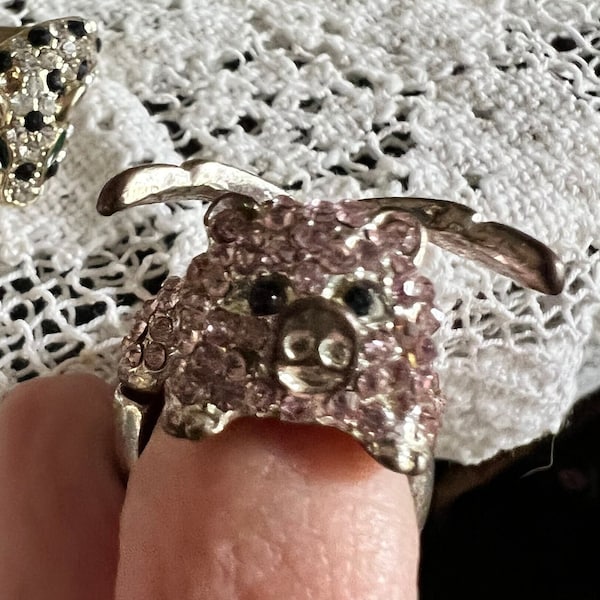 when PIGS FLY ring, flying pig ring, FREE shipping, angel wings Adorable Snout! Vintage, pink pig