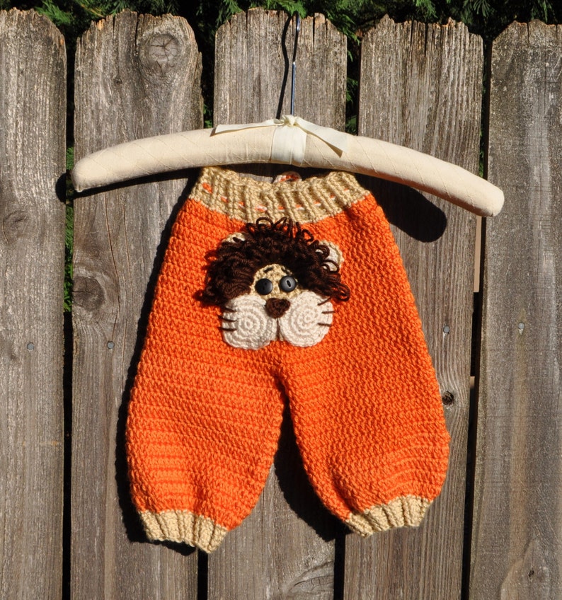 CUTE LION PANTS 0-3 Months Super Popular Baby BoyGirl Fun Baby Shower Gift Cute Photo Prop Warm Comfortable Acrylic Yarn Knit or Crochet