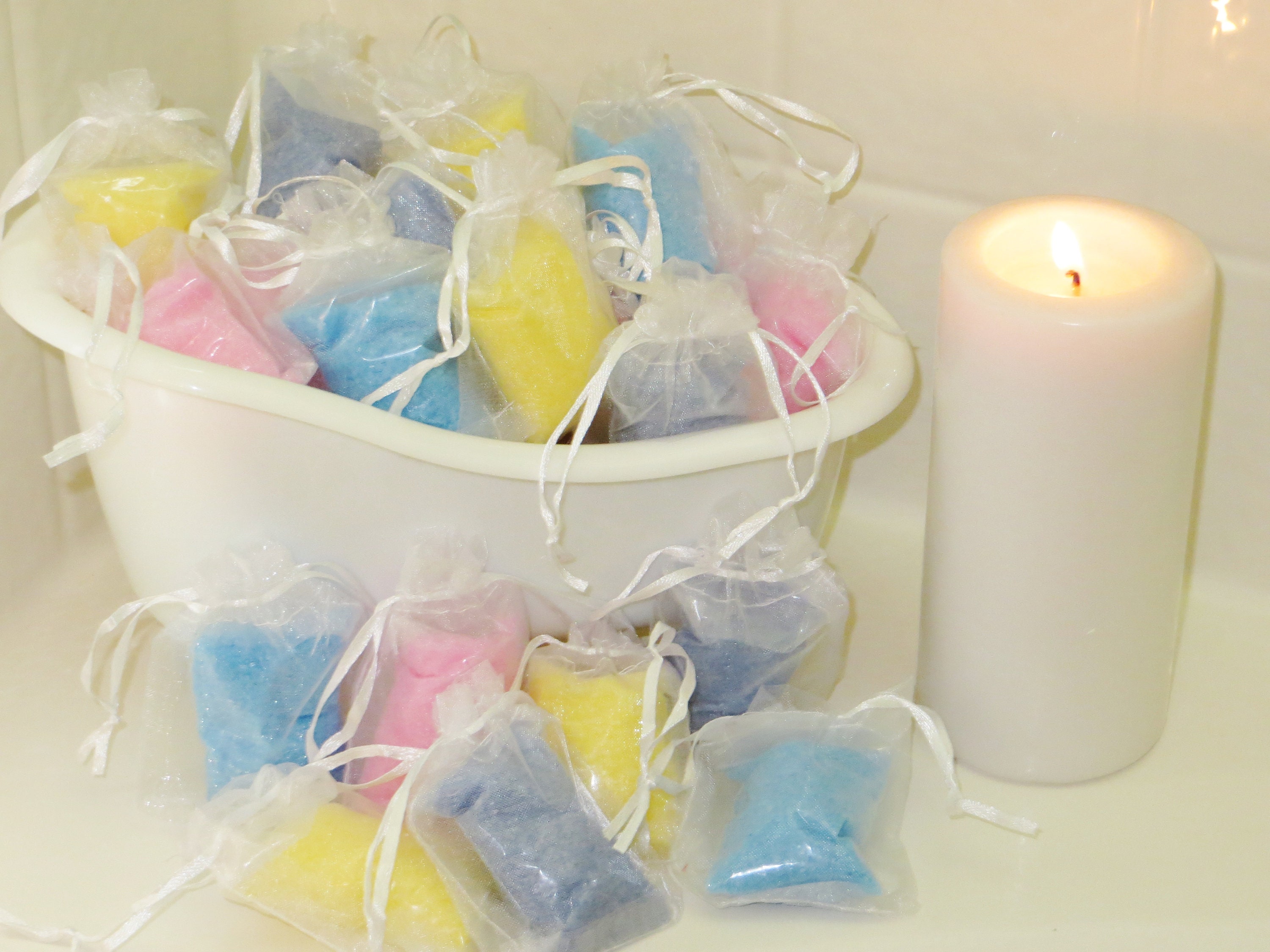 Bath Salts in organza bags individually packaged party favors Etsy