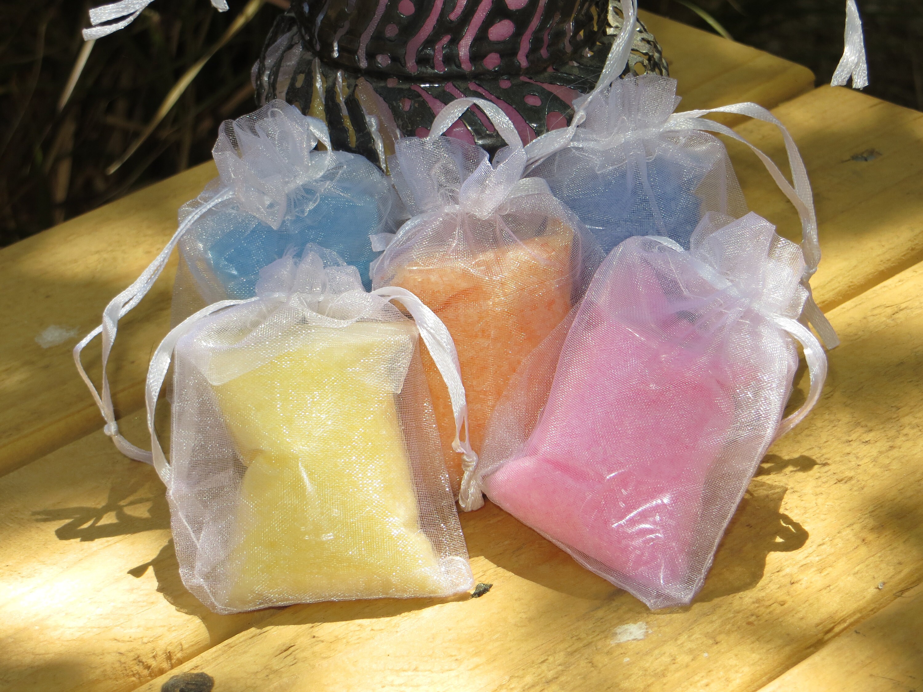 Bath Salts in organza bags individually packaged party favors Etsy