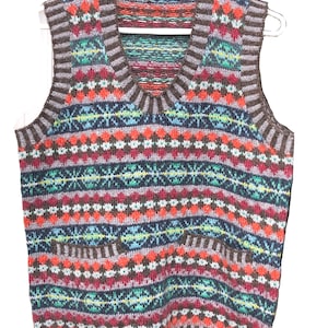YESTERDAY DK VEST- a Fair Isle vest
