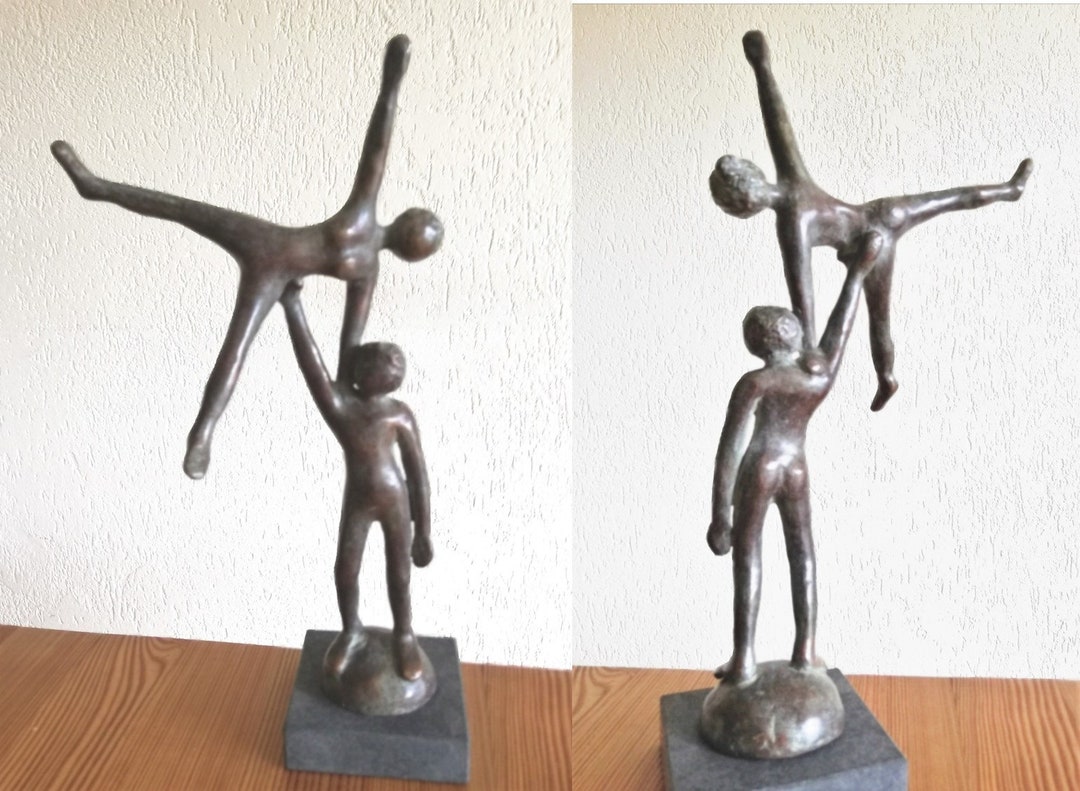 ACROBATS Bronze Sculpture/ Four Acrobats/ Two Separe - Etsy