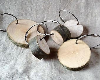 5 Porte-clefs en bois