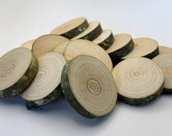 100 Rondelles De Bois Naturel Brut - Pour DIY, Décoration Mariage, Noël, Artisanal (diam. 2cm)