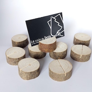 Porte-cartes en bois naturel (pack de 10) - Idéal pour mariages, boutiques et bureaux