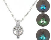 1PC Amazing Glow In The Dark Necklace Life Tree Necklace Luminous necklace Cube Pendant Glowing Jewelry Glowing Pendant