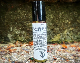 Blessings of the Bard Roll On Ritual Oil | Creativity | Luck | Healing | Artist | Creative Witchcraft | Writer | DND | Brigid | Apollo |