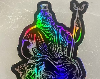 Holografisch Aufkleber | Ahoi Aufkleber | Pagan | Zauberei | Goth | Witchy Lebensstil | hellenistisch | Griechischer Aufkleber | Gothic Hexe