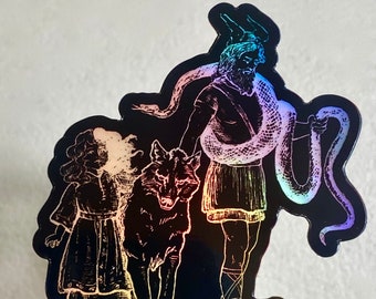 Holographic Loki God Sticker | Loki Sticker | Pagan | Witchcraft | Goth | Seiðr | Norse | Hel Sticker | Fenrir Sticker | Jörmungandr |