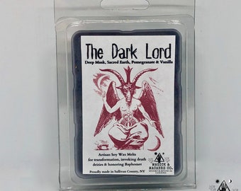 The Dark Lord Wax Melts: Artisan Wax Melts for Transformation, Death Deities, & Baphomet | Soy | Occult | Witchcraft | Wicca | Goth | TST
