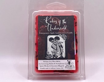 Rulers of the Underworld Wax Melts: Ancestor Magick, Spirit Communication, Hades & Persephone | Paranormal Witchcraft | Spell Wax Melts