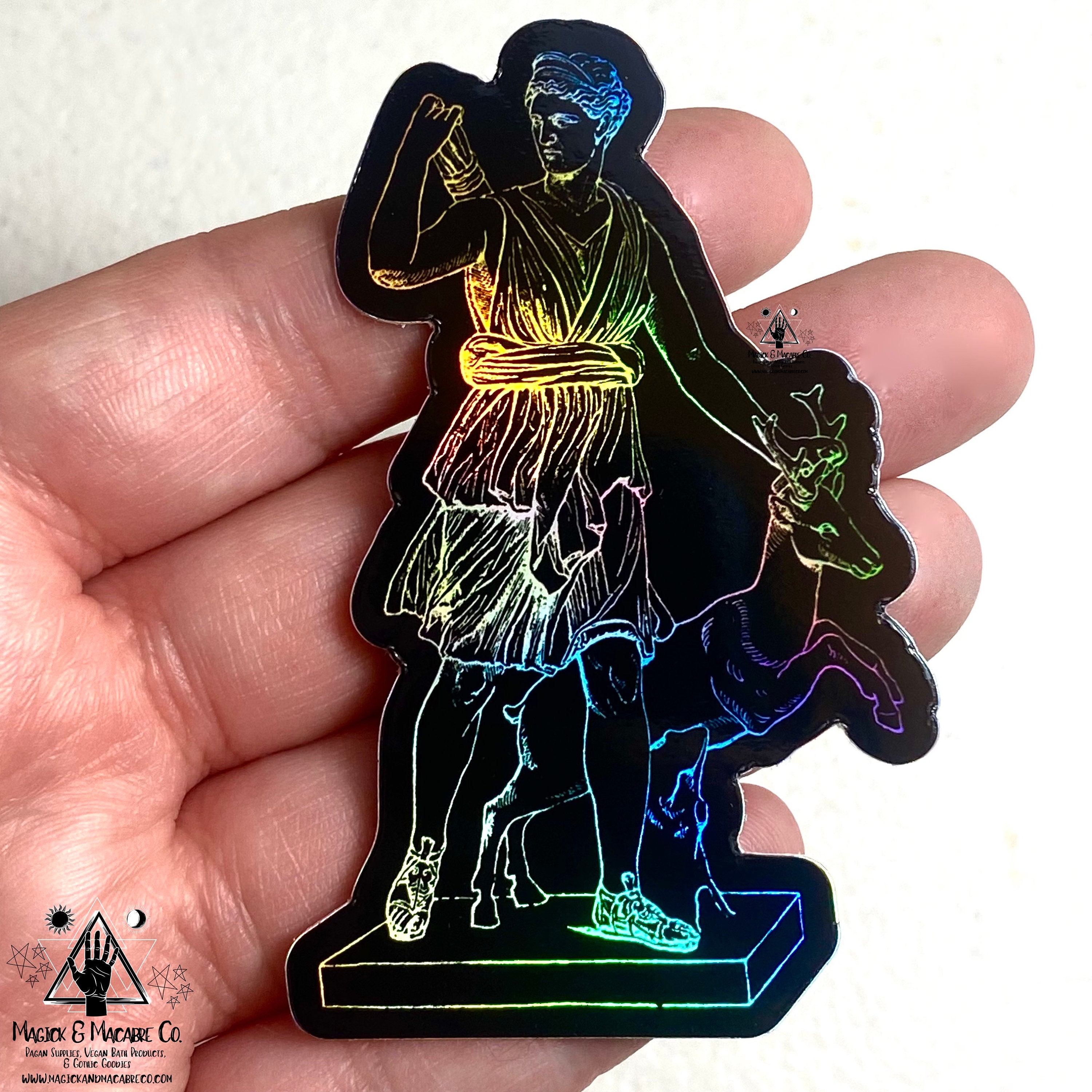 Holographic Artemis Sticker | Diana Sticker | Pagan | Witchcraft | Art ...