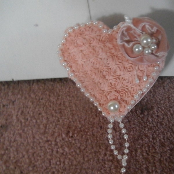 Altered Jewelry Box Heart Shaped Handmade