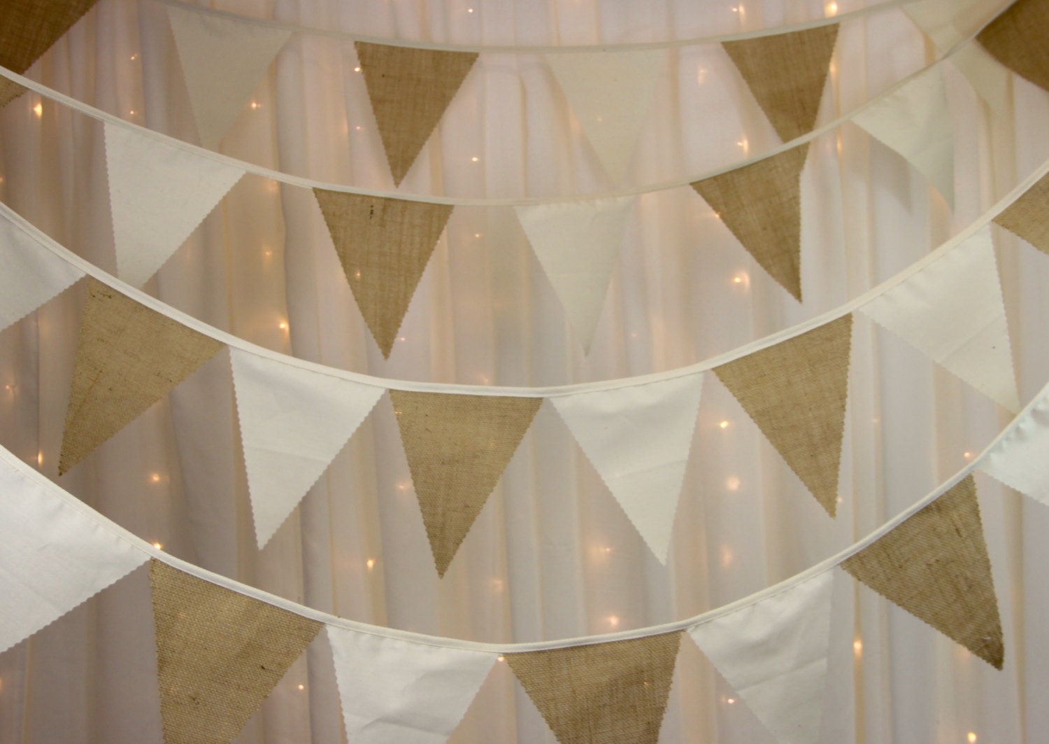 Rustic Hessian And Calico Wedding Bunting 10 Meters 34 Ft On Etsy