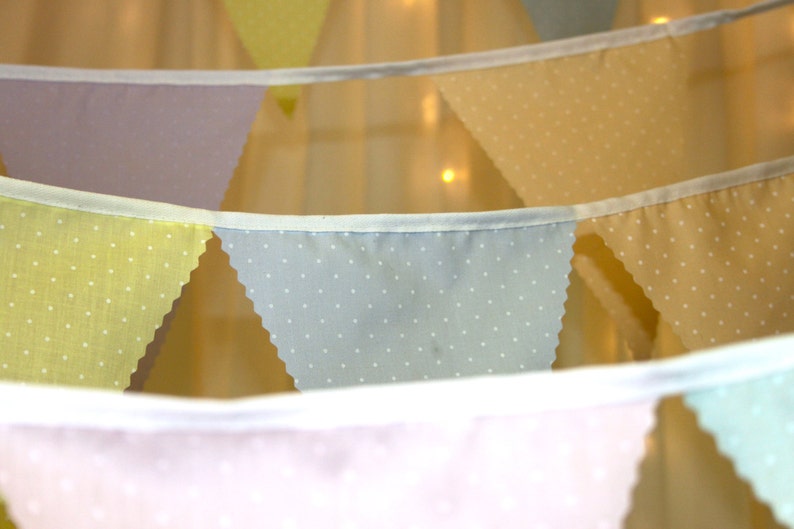 Pastel Bunting With Pin Dots Any Length From 3meters Perfect Etsy UK