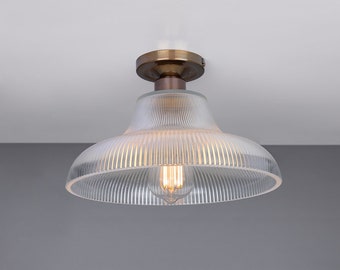 Mono Industrial Holophane Glass Ceiling Light 11.8'' (30cm)