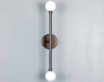 Monto Double Globe Slim Bathroom Wall Light 61cm IP44