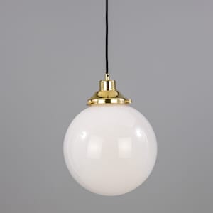 Gentry Opal Glass Globe Pendant Light 9.8'' (25cm)