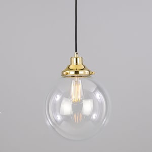 Virginia Clear Glass Globe Pendant Light 9.8&#39;&#39; (25cm)