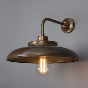 Telal Industrial Wall Light / Vintage Wall Sconce / Factory Style / Industrial Wall Lamp / 4 Color Finishes / 9.8x12.6x15.4" (25x32x39cm)